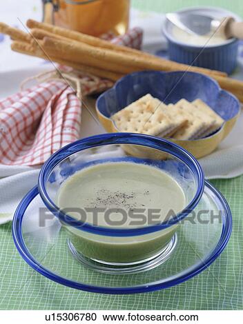 Stock Image - Pea soup. Fotosearch