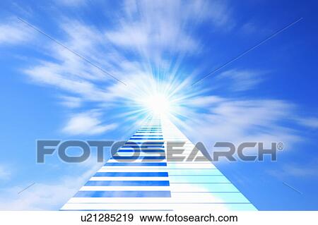 Stock Photo - Piano Keys in the Sky. Fotosearch