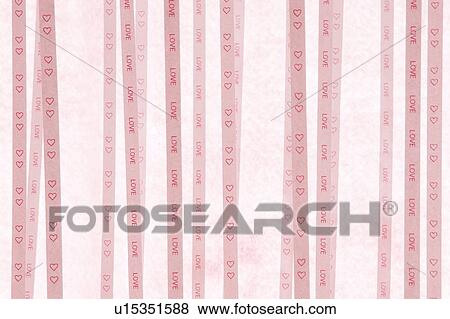 Stock Photo - Pink heart ribbons. Fotosearch