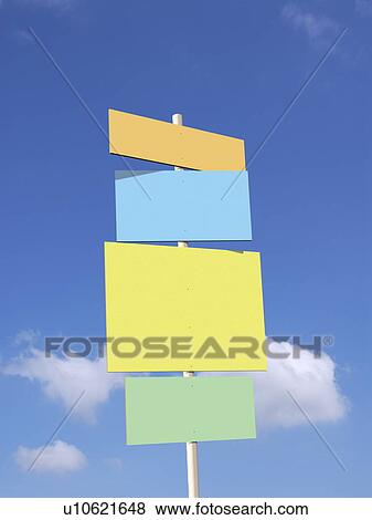 Stock Photo - Placards and sky. Fotosearch