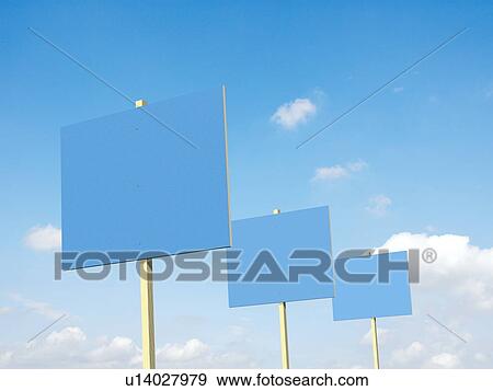 Placards and sky View Large Photo Image Stock Photo - Placards and sky. Fotosearch