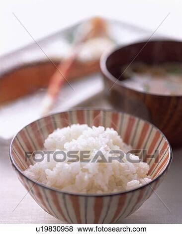 Stock Photo - Plain boiled rice. Fotosearch