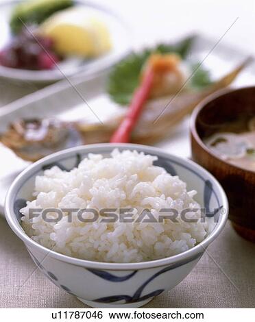 Stock Photograph - Plain boiled rice. Fotosearch