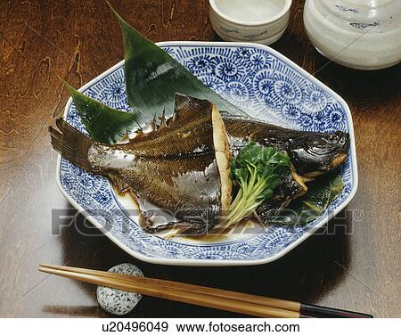 Plate of cooked flounder View Large Photo Image Stock Photo - Plate of cooked flounder. Fotosearch
