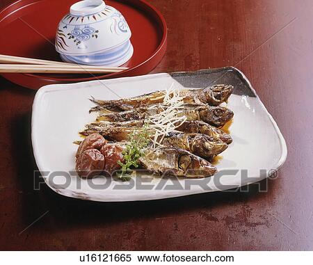 Stock Photography - Plate of grilled sardines. Fotosearch