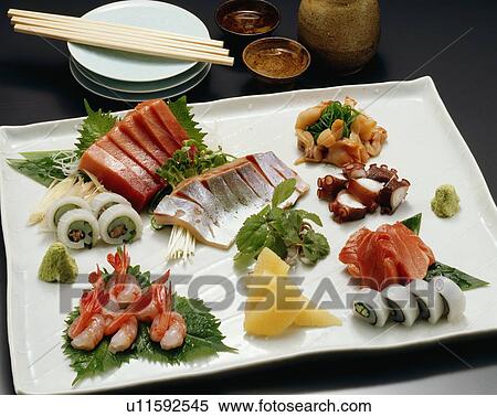 Plate of sliced fish View Large Photo Image Stock Photography - Plate of sliced fish. Fotosearch
