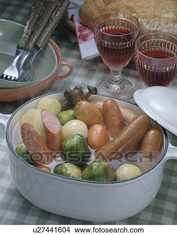 Pot au feu of sausage View Large Photo Image Picture - Pot au feu of sausage. Fotosearch