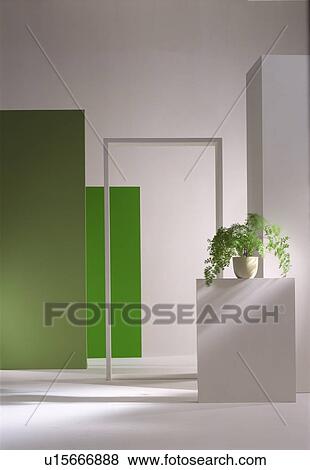 Pot plant in modern room View Large Photo Image Stock Photo - Pot plant in modern room. Fotosearch