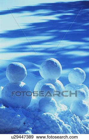 Stock Photo - Potential snowmen which just need decorating. Fotosearch