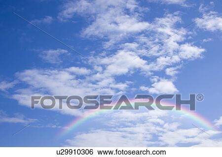 Rainbow and Clouds View Large Photo Image Stock Photograph - Rainbow and Clouds. Fotosearch