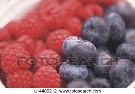 Stock Image - Raspberry and Blueberry. Fotosearch