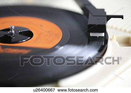 Record on turn table, close up View Large Photo Image Stock Photo - Record on turn table, close up. Fotosearch