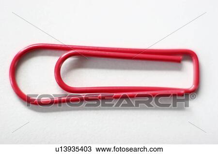 Stock Image - Red paper clip. Fotosearch