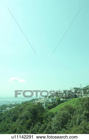 Residential House on Hill View Large Photo Image Stock Image - Residential House on Hill. Fotosearch