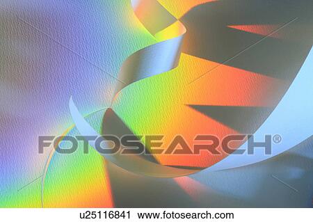 Ribbons on a Rainbow Background View Large Photo Image Stock Image - Ribbons on a Rainbow Background. Fotosearch