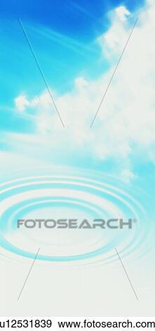 Stock Photo - Rippled water and sky. Fotosearch