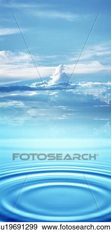 Rippled water and sky with clouds View Large Photo Image Stock Photo - Rippled water and sky with clouds. Fotosearch