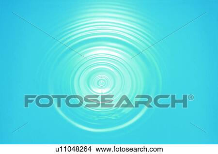 Picture - Rippled water with blue background. Fotosearch