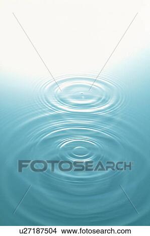 Picture - Rippled water with blue background. Fotosearch