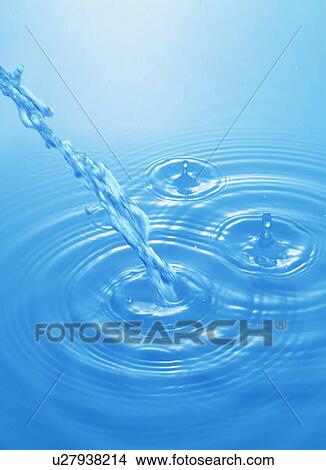 Picture - Rippled water with blue background. Fotosearch