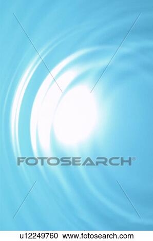 Stock Image - Rippled water with blue background. Fotosearch