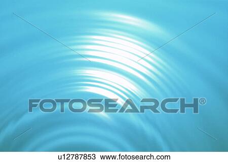 Stock Image - Rippled water with blue background. Fotosearch