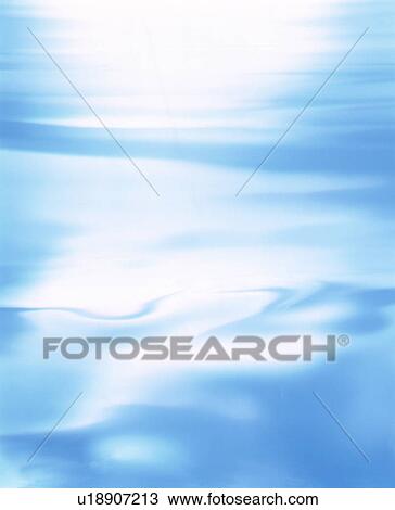 Stock Image - Rippled water with blue background. Fotosearch