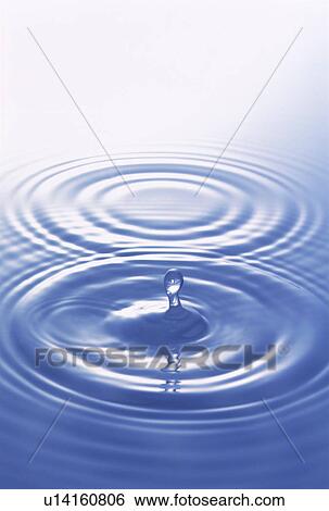 Stock Photograph - Rippled water with blue background. Fotosearch