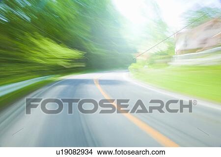 Picture - Road in blurred motion. Fotosearch