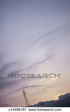 Stock Photo - Romantic Sky at Dawn. Nagano Prefecture, Japan. Fotosearch