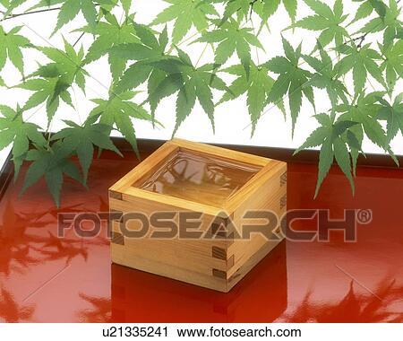 Sake in wooden box, white background View Large Photo Image Stock Image - Sake in wooden box, white background. Fotosearch
