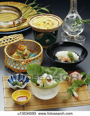 Saltwater eel dishes with sake View Large Photo Image Stock Image - Saltwater eel dishes with sake. Fotosearch