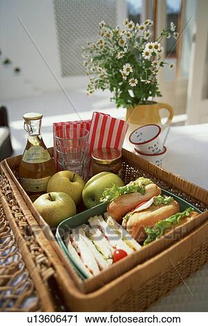 Sandwiches and apples in picnic basket View Large Photo Image Stock Image - Sandwiches and apples in picnic basket. Fotosearch