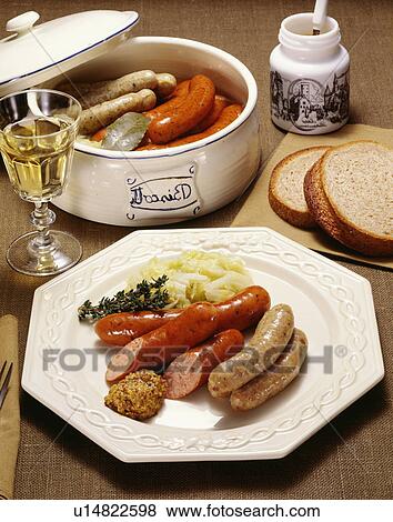 Stock Photo - Sausage and Sauerkraut. Fotosearch