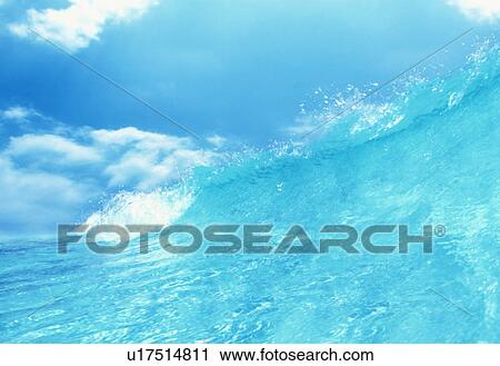 Stock Image - Scenic view of the ocean. Fotosearch