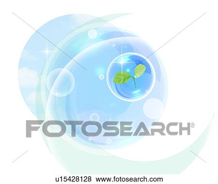 Stock Photo - Seedling in a sphere. Fotosearch