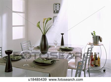 Stock Photo - Set dining table. Fotosearch