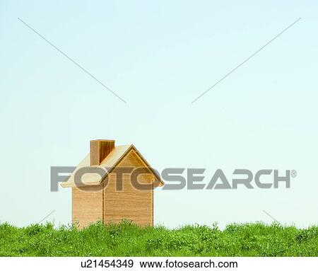 Stock Photo - Shed on Green Hill. Fotosearch