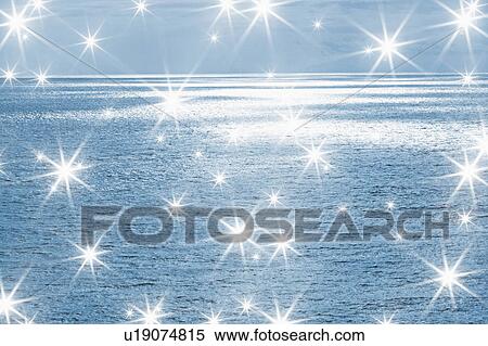 Stock Photography - Shining water surface, computer graphic, lens flare. Fotosearch