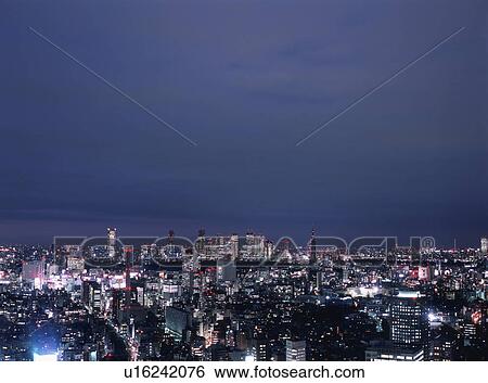 Stock Photograph - Shinjuku. Fotosearch