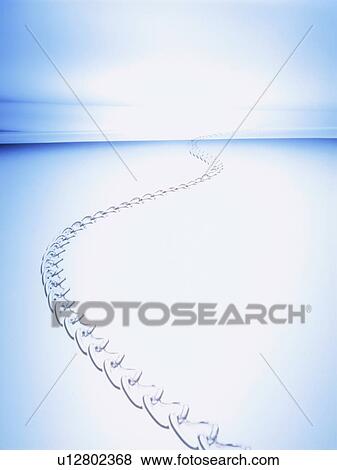 Stock Photo - Silver chain in water. Fotosearch