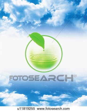 Sky and sphere with leaf and water drop View Large Photo Image Stock Photography - Sky and sphere with leaf and water drop. Fotosearch