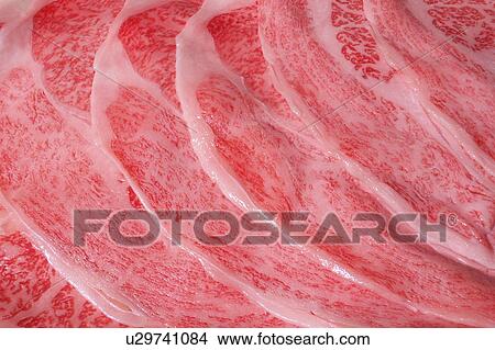 Sliced raw beef, close up, full frame View Large Photo Image Picture - Sliced raw beef, close up, full frame. Fotosearch