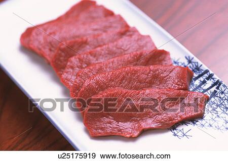 Slices of horsemeat. Gonohe-machi, Aomori Prefecture, Japan View Large Photo Image Stock Photo - Slices of horsemeat. Gonohe-machi, Aomori Prefecture, Japan. Fotosearch