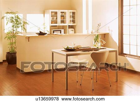 Small dining room table View Large Photo Image Stock Photo - Small dining room table. Fotosearch