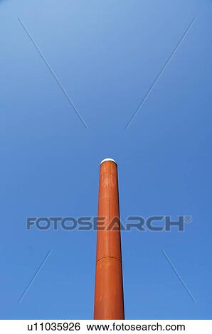 Stock Photograph - Smoke Stack. Ishioka, Ibaraki Prefecture, Japan. Fotosearch