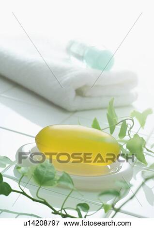 Stock Photo - Soap and towel. Fotosearch