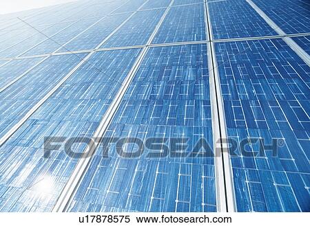 Stock Photography - Solar panels, full frame. Fotosearch