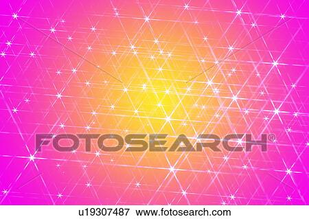 Stock Photo - Sparkling Lights on a Pink Background. Fotosearch
