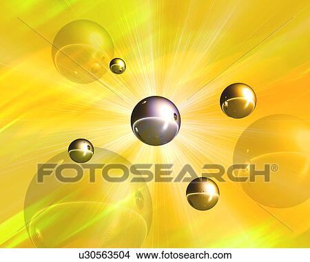 Picture - Spheres and sunbeam. Fotosearch